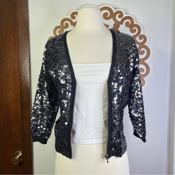 Guess Los Angeles sequin cardigan New Years - Picture 2 of 11